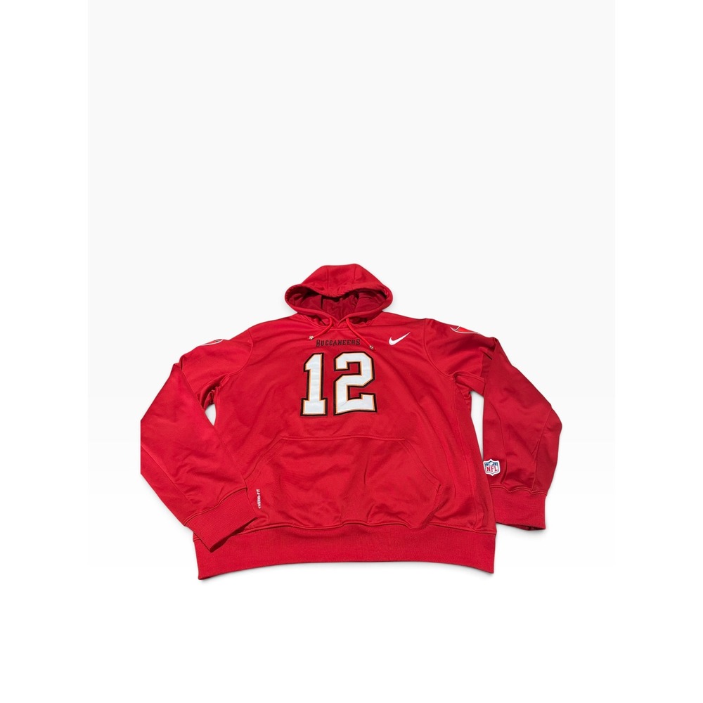 Nike Tom Brady Tampa Bay Buccaneers 12 Red Therma-FIT Hoodie Mens XL